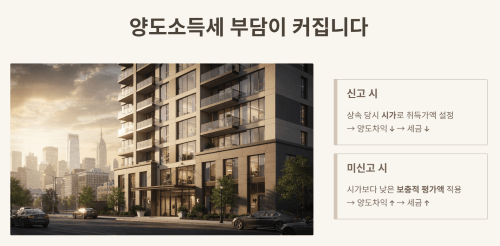 양도소득세 부담이 커집니다