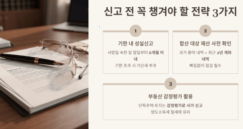 상속세 신고 전 꼭 챙겨야 할 전략 3가지