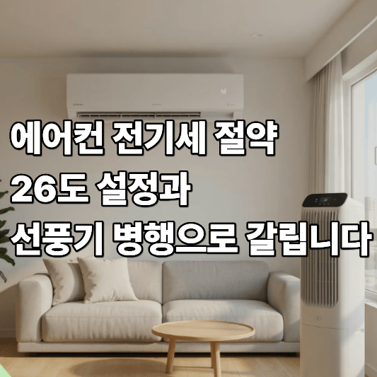 에어컨 전기세 절약 26도 설정과 선풍기 병행으로 갈립니다 에어컨 전기세 절약 26도 설정과 선풍기 병행으로 갈립니다