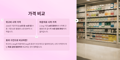 가격 비교
