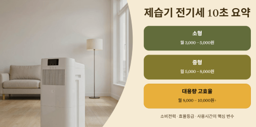 제습기 전기세 10초 요약