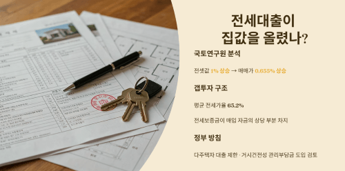 전세대출이 집값 상승 원인인가