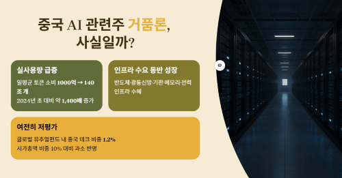 중국 AI 관련주 거품론, 사실일까