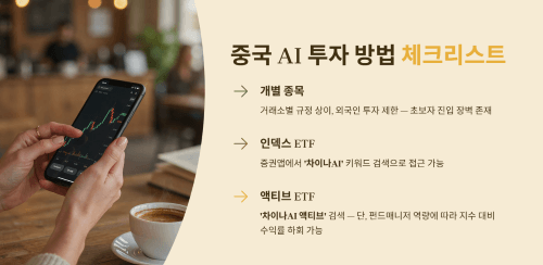 중국 AI 투자 방법 체크리스트