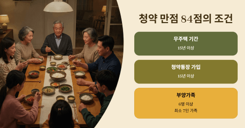 청약 만점 84점의 조건