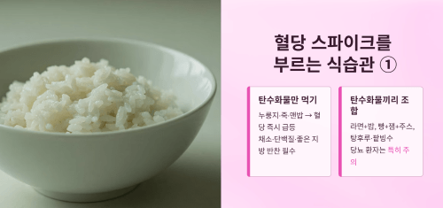 혈당 스파이크를 부르는 습관 6가지