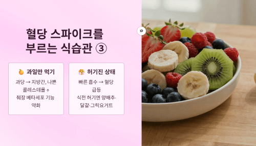 혈당 스파이크를 부르는 습관 6가지