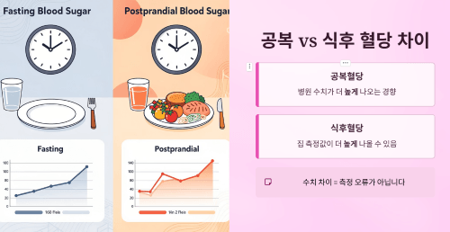 공복혈당과 식후혈당의 차이