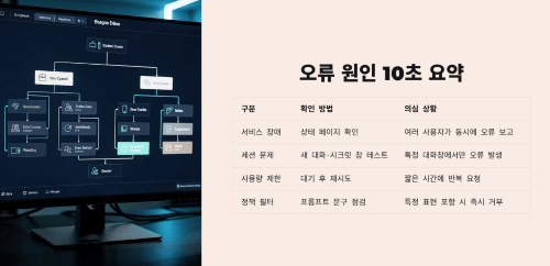 오류 원인 10초 요약
