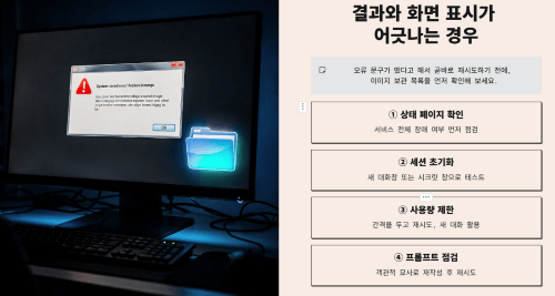 결과와 표시가 어긋나는 경우도 있다