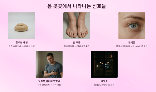 몸 곳곳에서 나타나는 신호들