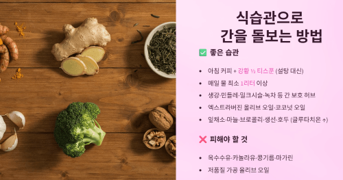 식습관으로 간을 돌보는 방법
