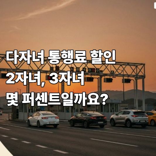 다자녀 통행료 할인 다자녀 통행료 할인
