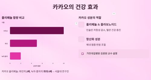 카카오의 건강 효과
