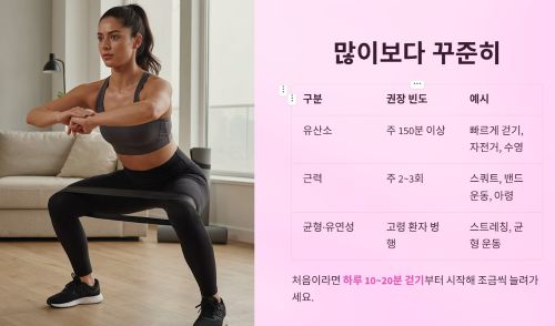많이보다 꾸준히, 운동 원칙