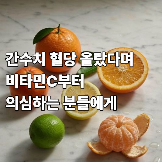 간수치 혈당 올랐다며 비타민C부터 의심