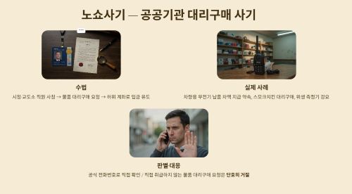 노쇼사기 공무원 대리구매 사기 유형