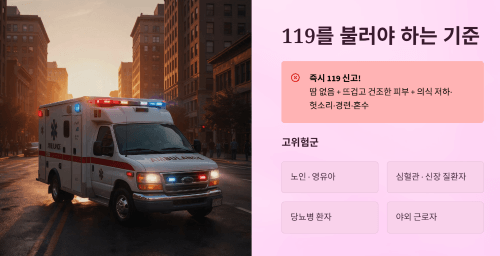 119를 불러야 하는 기준