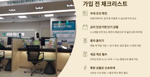 예·적금 투자 전 확인해야 할 체크리스트