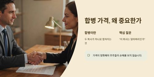 회사를 합칠 때 가격은 어떻게 정할까