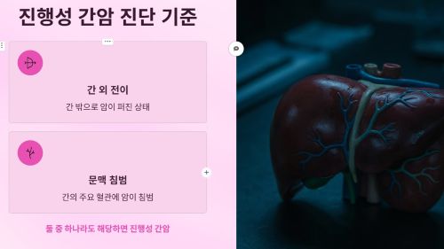 진행성 간암의 상태