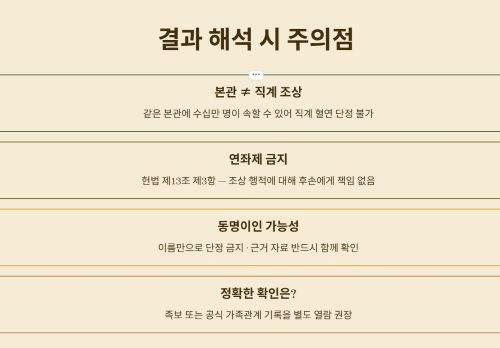 결과 해석 시 반드시 주의할 점