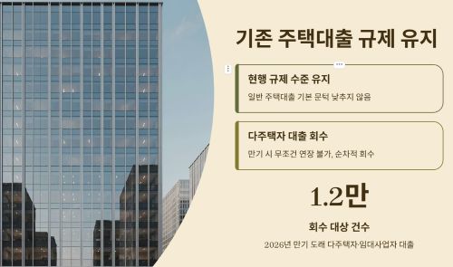 기존 주택대출 규제는 그대로