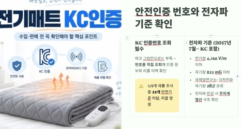안전인증 번호와 전자파 기준